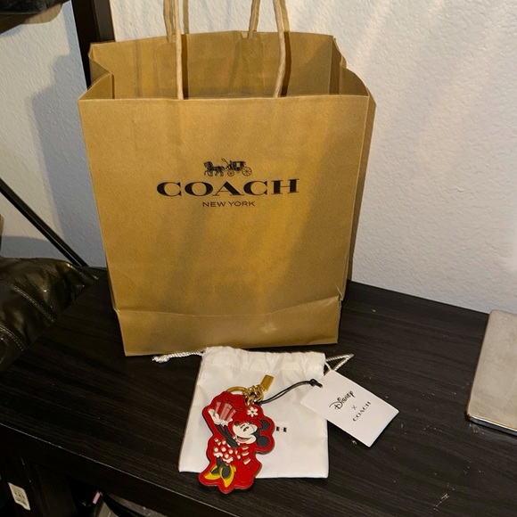 NWT Disney X Coach Minnie/Mickey Mouse Bag Charm - Picture 6 of 7